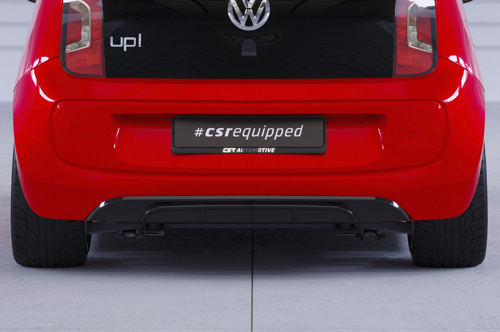 CSR Diffusor | Heckansatz mit ABE für VW up! (vor Facelift) HA245-G Glossy schwarz Hochglanz (keine Lackierung erforderlich)