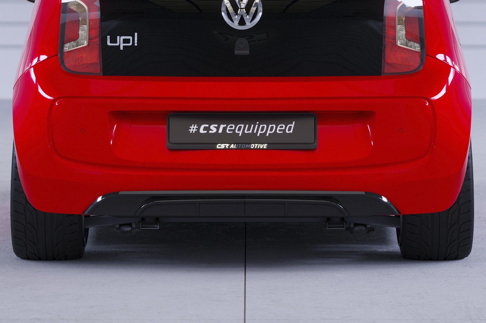 CSR Diffusor | Heckansatz mit ABE für VW up! (vor Facelift) HA245-G Glossy schwarz Hochglanz (keine Lackierung erforderlich)
