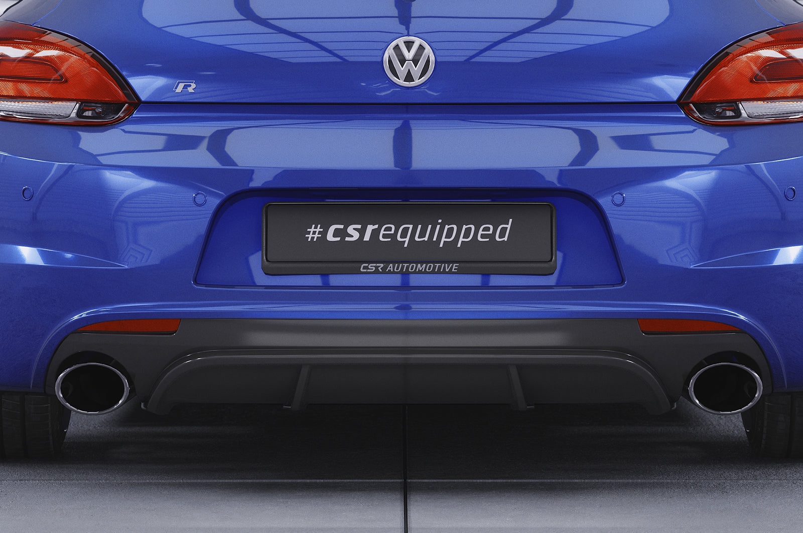 CSR Diffusor | Heckansatz mit ABE für VW Scirocco 3 R HA247-S Strukturiert schwarz matt (keine Lackierung erforderlich)