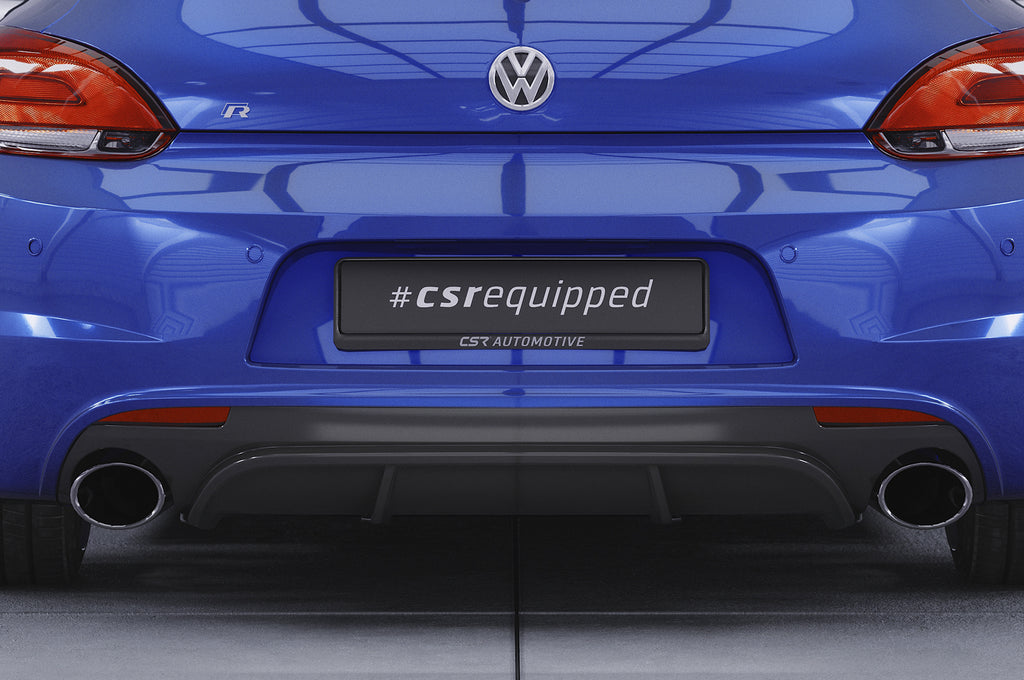 CSR Diffusor | Heckansatz mit ABE für VW Scirocco 3 R HA247-G Glossy schwarz Hochglanz (keine Lackierung erforderlich)