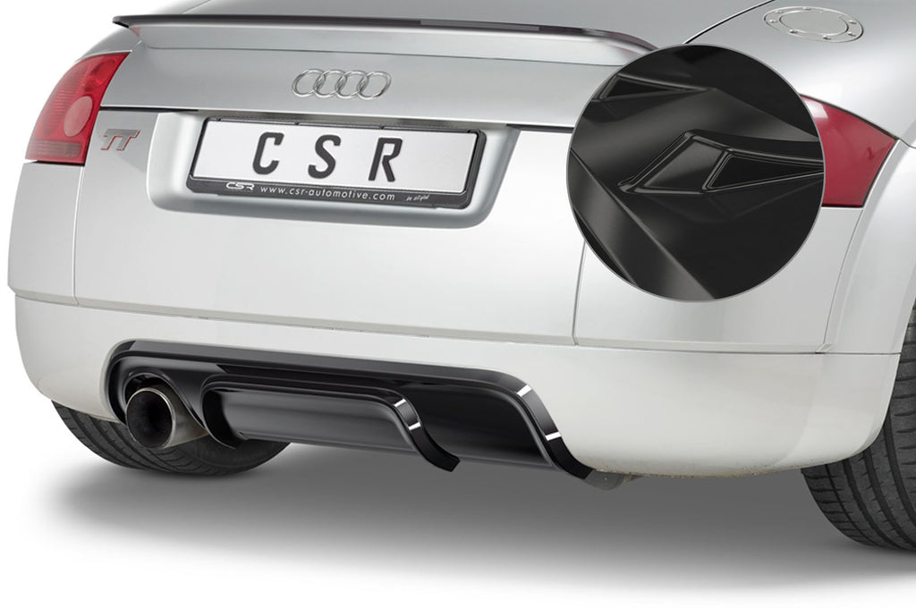 CSR Diffusor | Heckansatz mit ABE für Audi TT 8N HA248-G Glossy schwarz Hochglanz (keine Lackierung erforderlich)