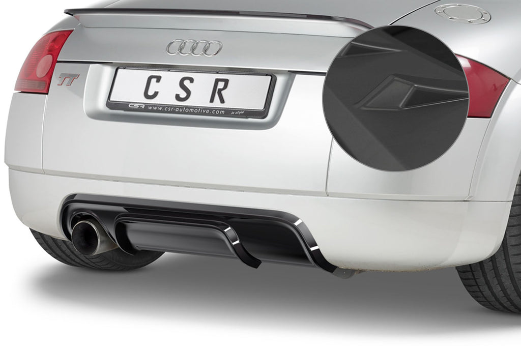 CSR Diffusor | Heckansatz mit ABE für Audi TT 8N HA248-L Unlackiert roh (Lackierung erforderlich)