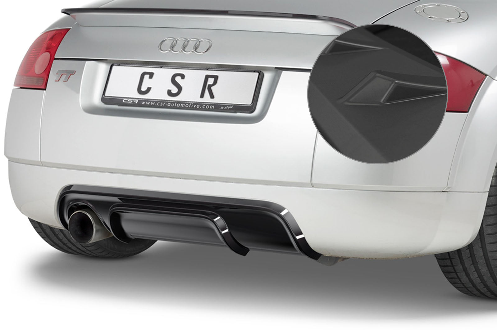 CSR Diffusor | Heckansatz mit ABE für Audi TT 8N HA248-L Unlackiert roh (Lackierung erforderlich)