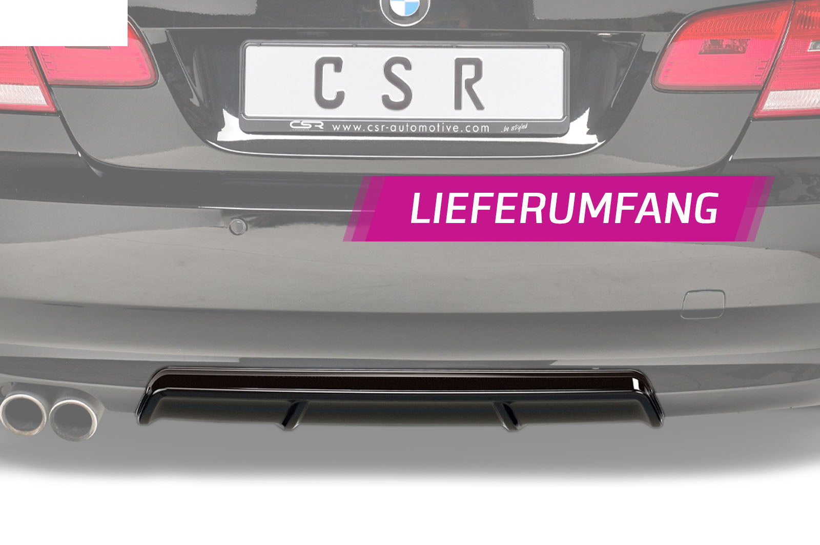 CSR Diffusor | Heckansatz mit ABE für BMW 3er E92 / E93 HA250