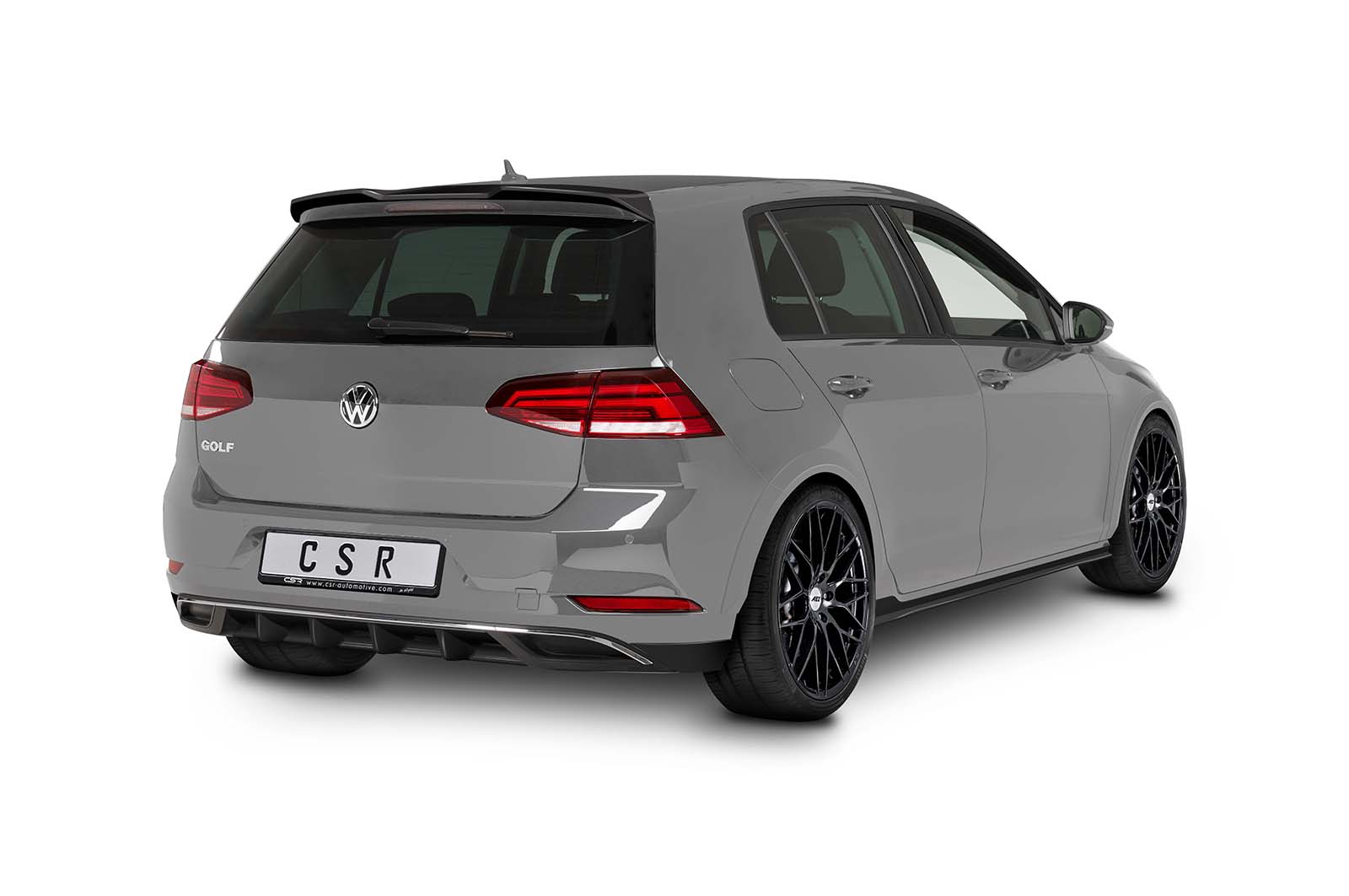 CSR Diffusor | Heckansatz mit ABE für VW Golf 7 (Facelift) HA251-C Carbon Look Hochglanz (keine Lackierung erforderlich)