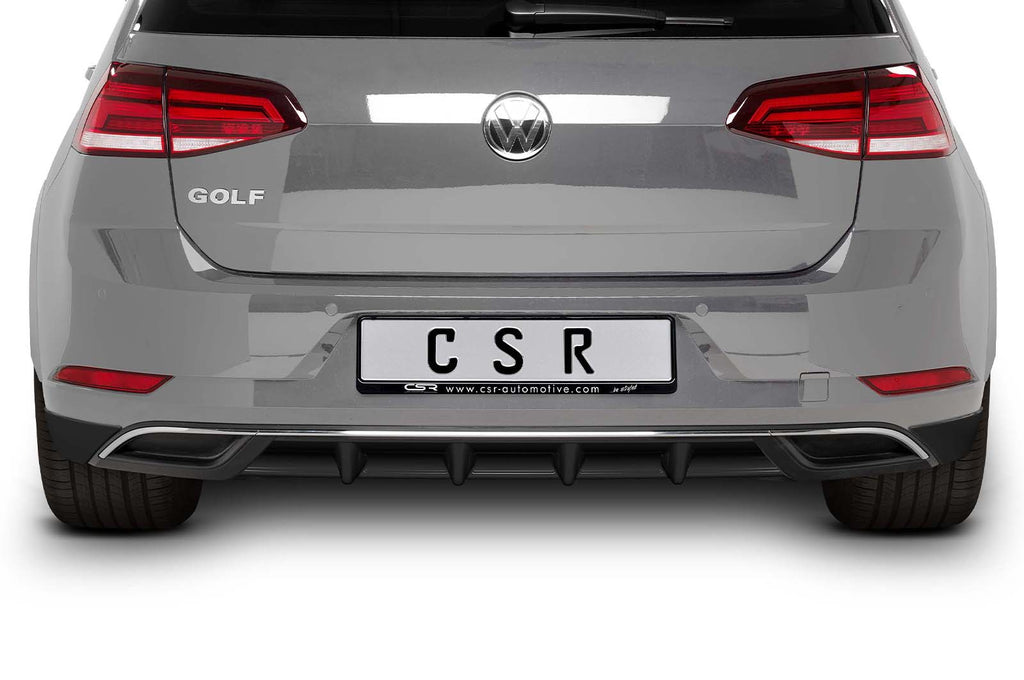 CSR Diffusor | Heckansatz mit ABE für VW Golf 7 (Facelift) HA251-C Carbon Look Hochglanz (keine Lackierung erforderlich)
