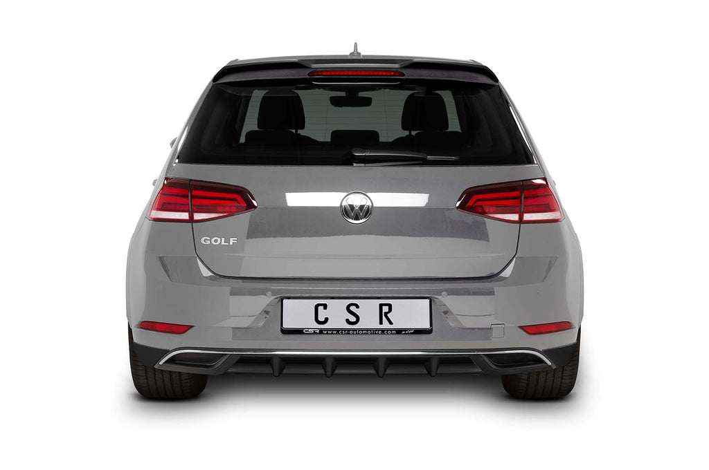 CSR Diffusor | Heckansatz mit ABE für VW Golf 7 (Facelift) HA251-C Carbon Look Hochglanz (keine Lackierung erforderlich)