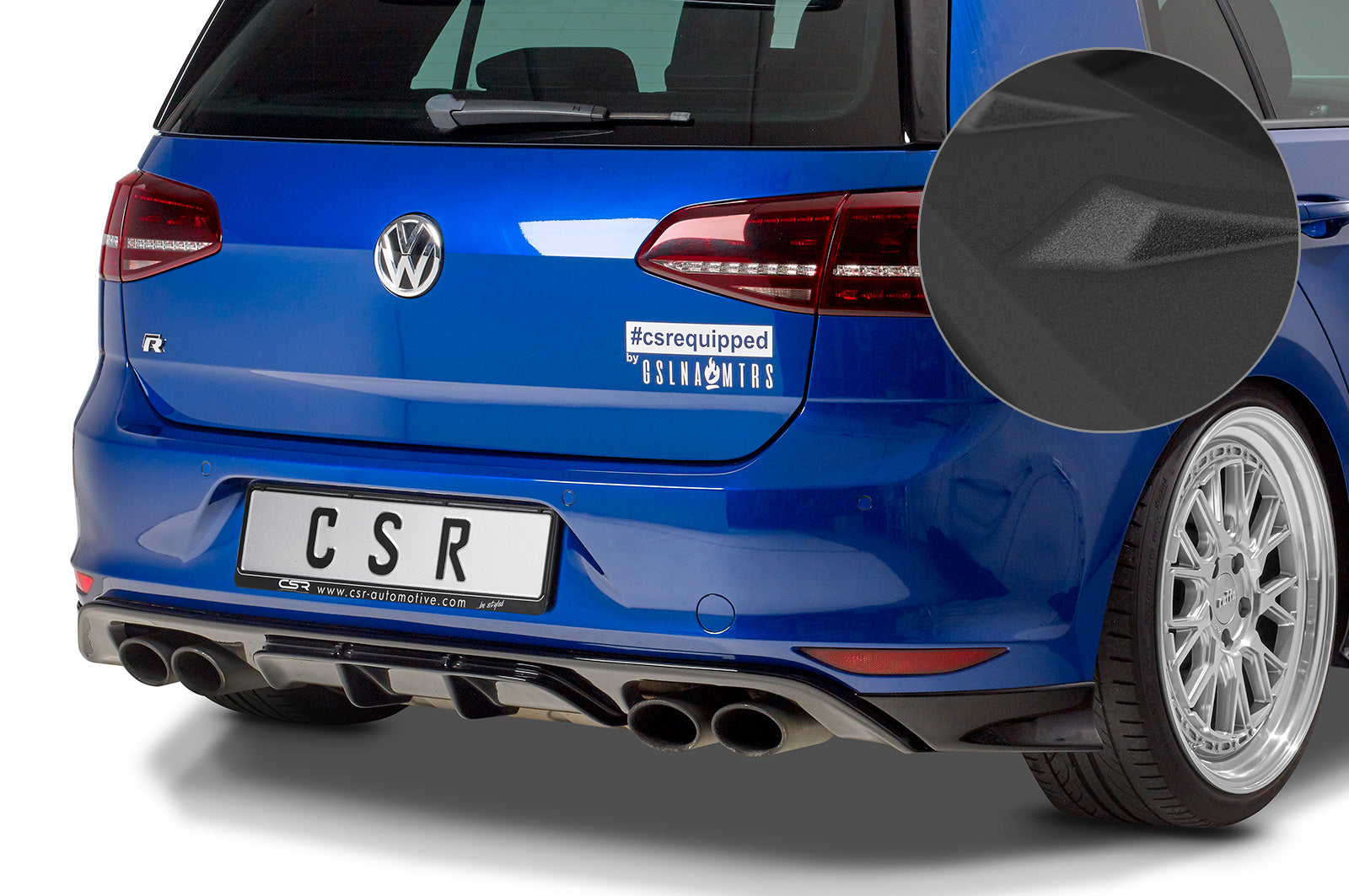 CSR Diffusor | Heckansatz mit ABE für VW Golf 7 R / R-Line HA253