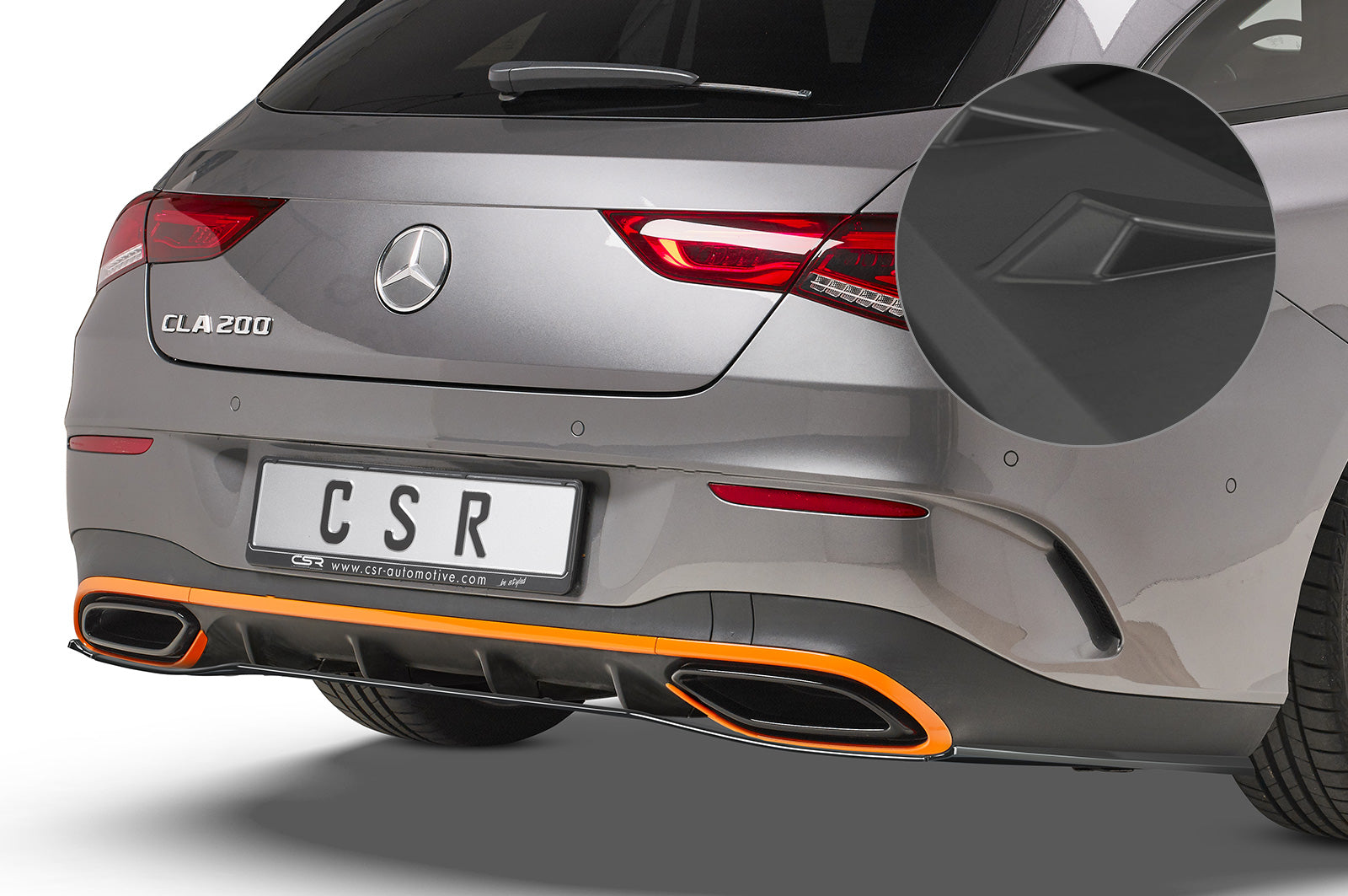 CSR Diffusor | Heckansatz mit ABE für Mercedes-Benz CLA X118 AMG-Line HA254-L Unlackiert roh (Lackierung erforderlich)