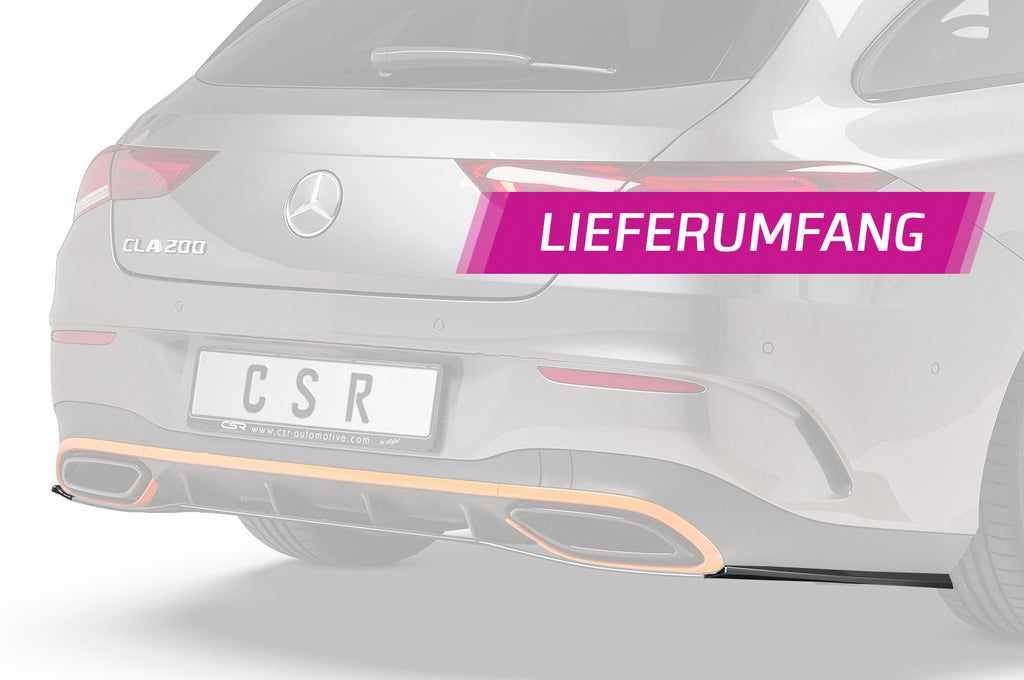 CSR Diffusor | Heckansatz mit ABE für Mercedes-Benz CLA X118 AMG-Line HA254