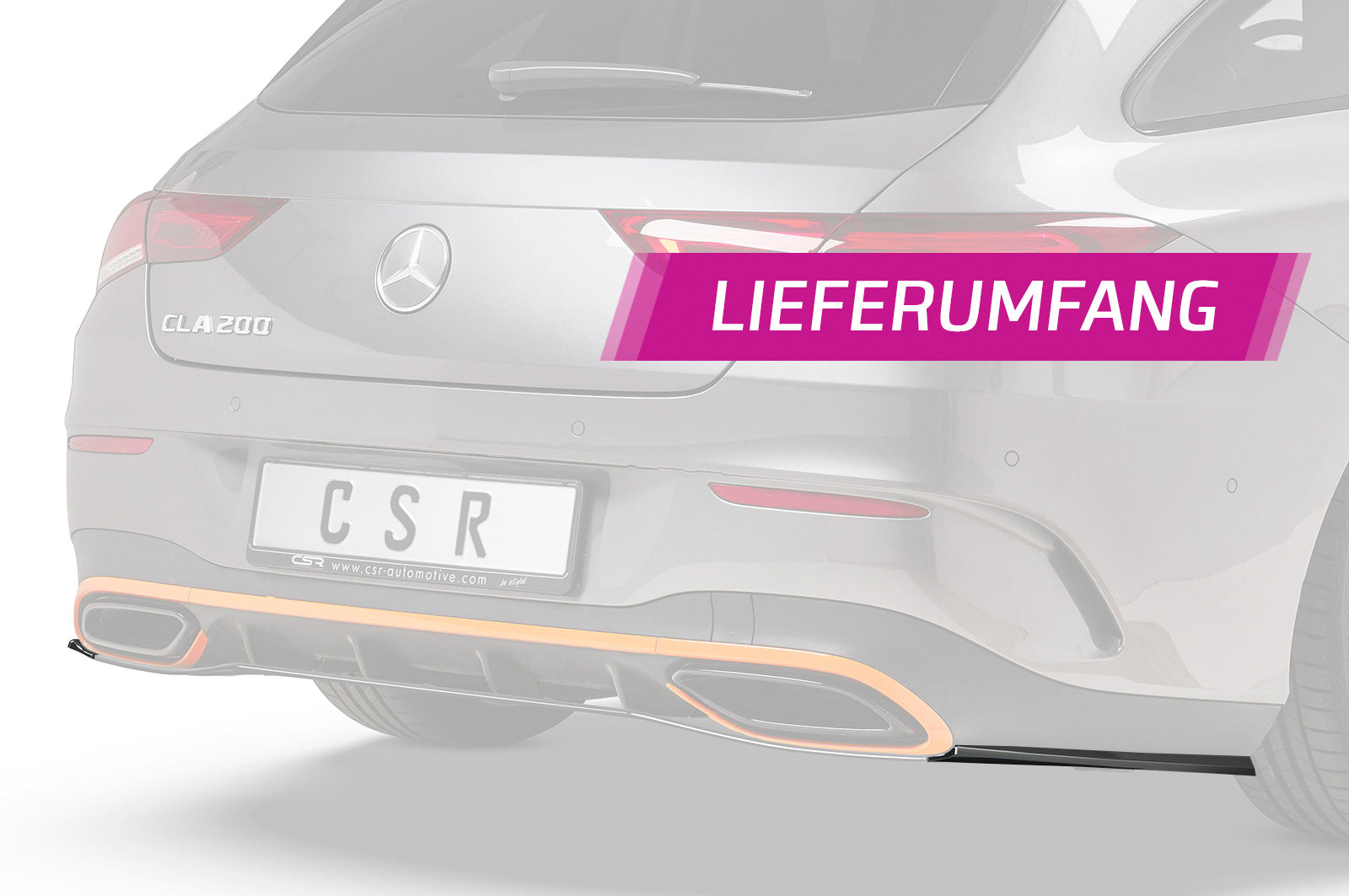 CSR Diffusor | Heckansatz mit ABE für Mercedes-Benz CLA X118 AMG-Line HA254