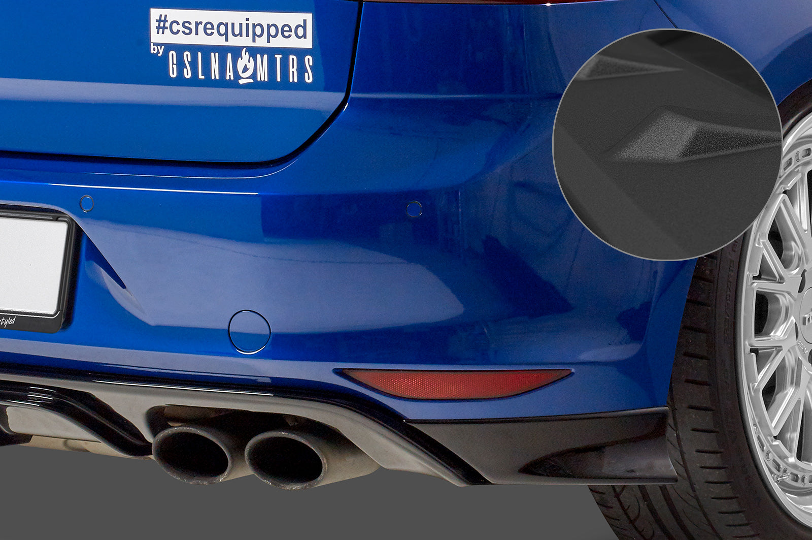 CSR Diffusor | Heckansatz mit ABE für VW Golf 7 R / R-Line HA255