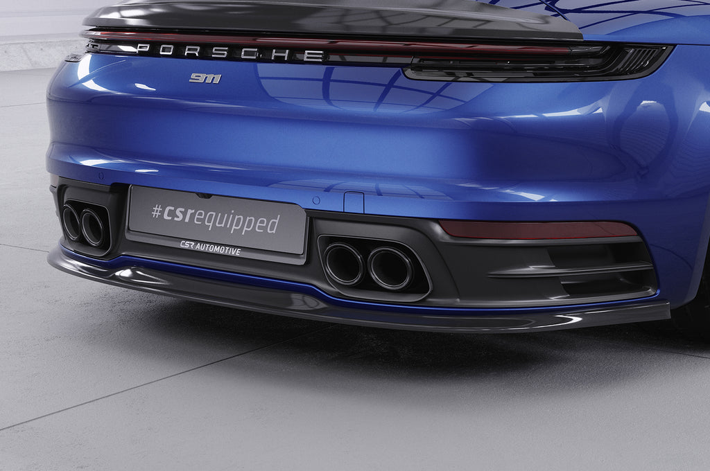 CSR Diffusor | Heckansatz mit ABE für Porsche 911/992 HA257-S Strukturiert schwarz matt (keine Lackierung erforderlich)