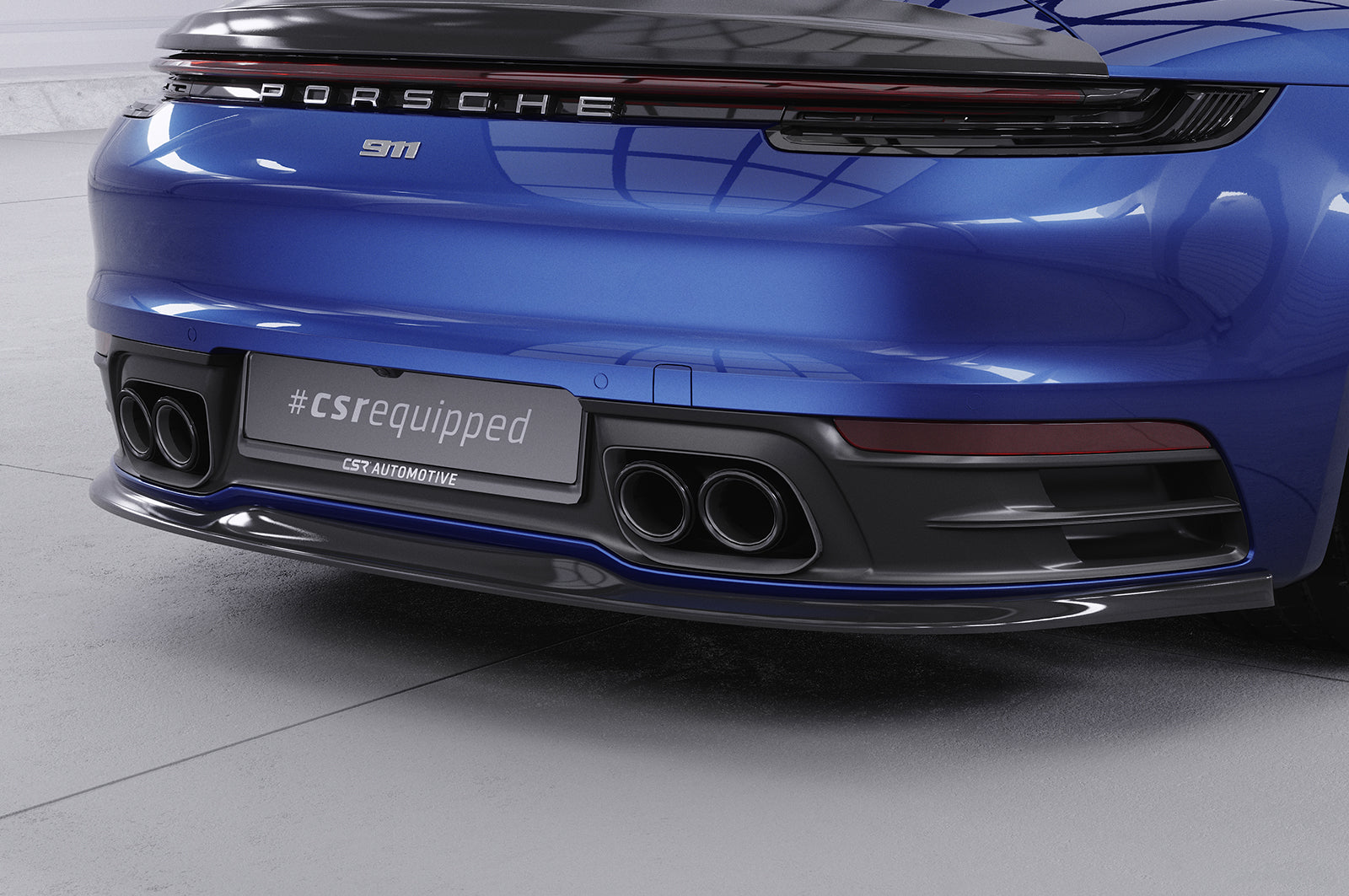 CSR Diffusor | Heckansatz mit ABE für Porsche 911/992 HA257-S Strukturiert schwarz matt (keine Lackierung erforderlich)