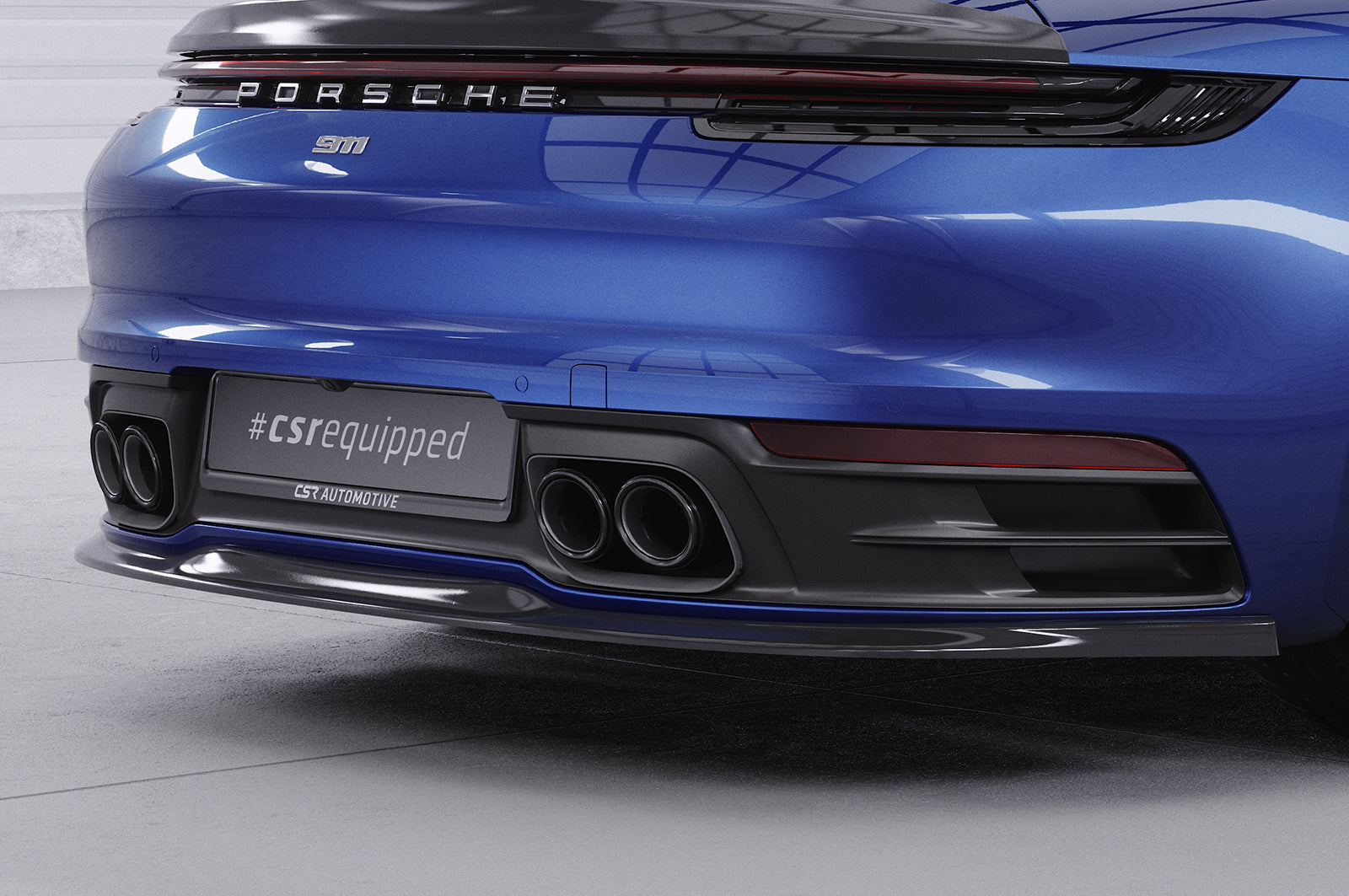CSR Diffusor | Heckansatz mit ABE für Porsche 911/992 HA257-S Strukturiert schwarz matt (keine Lackierung erforderlich)