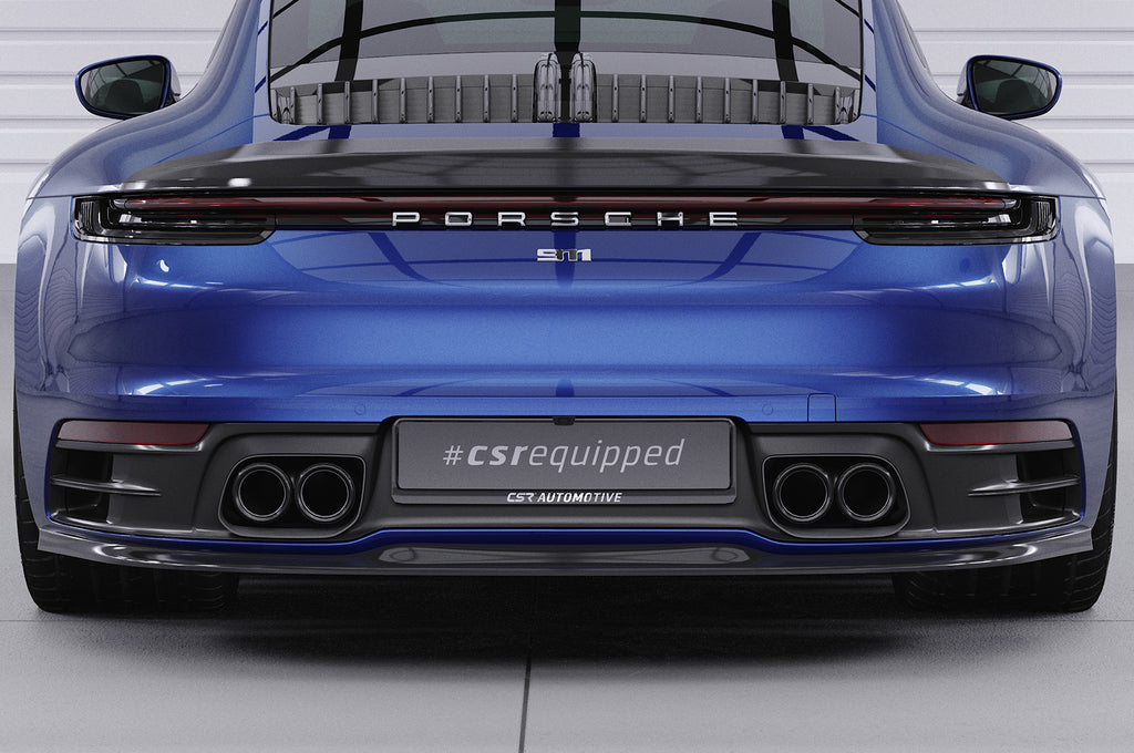 CSR Diffusor | Heckansatz mit ABE für Porsche 911/992 HA257-S Strukturiert schwarz matt (keine Lackierung erforderlich)