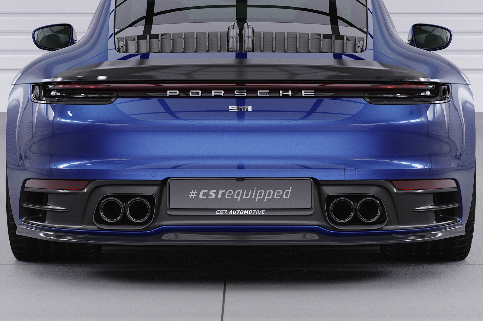 CSR Diffusor | Heckansatz mit ABE für Porsche 911/992 HA257-S Strukturiert schwarz matt (keine Lackierung erforderlich)