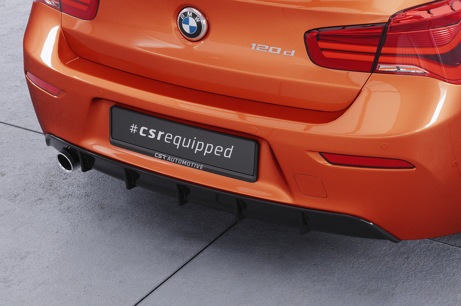 CSR Diffusor | Heckansatz mit ABE für BMW 1er F20 / F21 LCI HA258-S Strukturiert schwarz matt (keine Lackierung erforderlich)