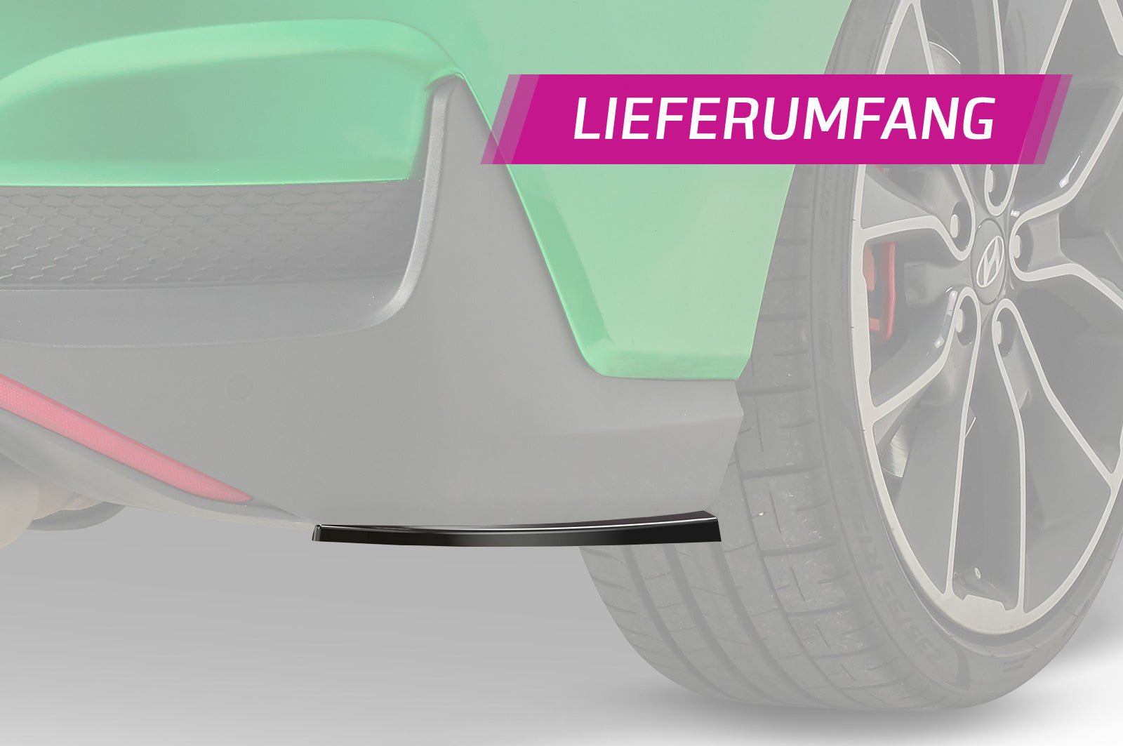 CSR Diffusor | Heckansatz mit ABE für Hyundai I30 N (PD) Fastback HA260-C Carbon Look Hochglanz (keine Lackierung erforderlich)