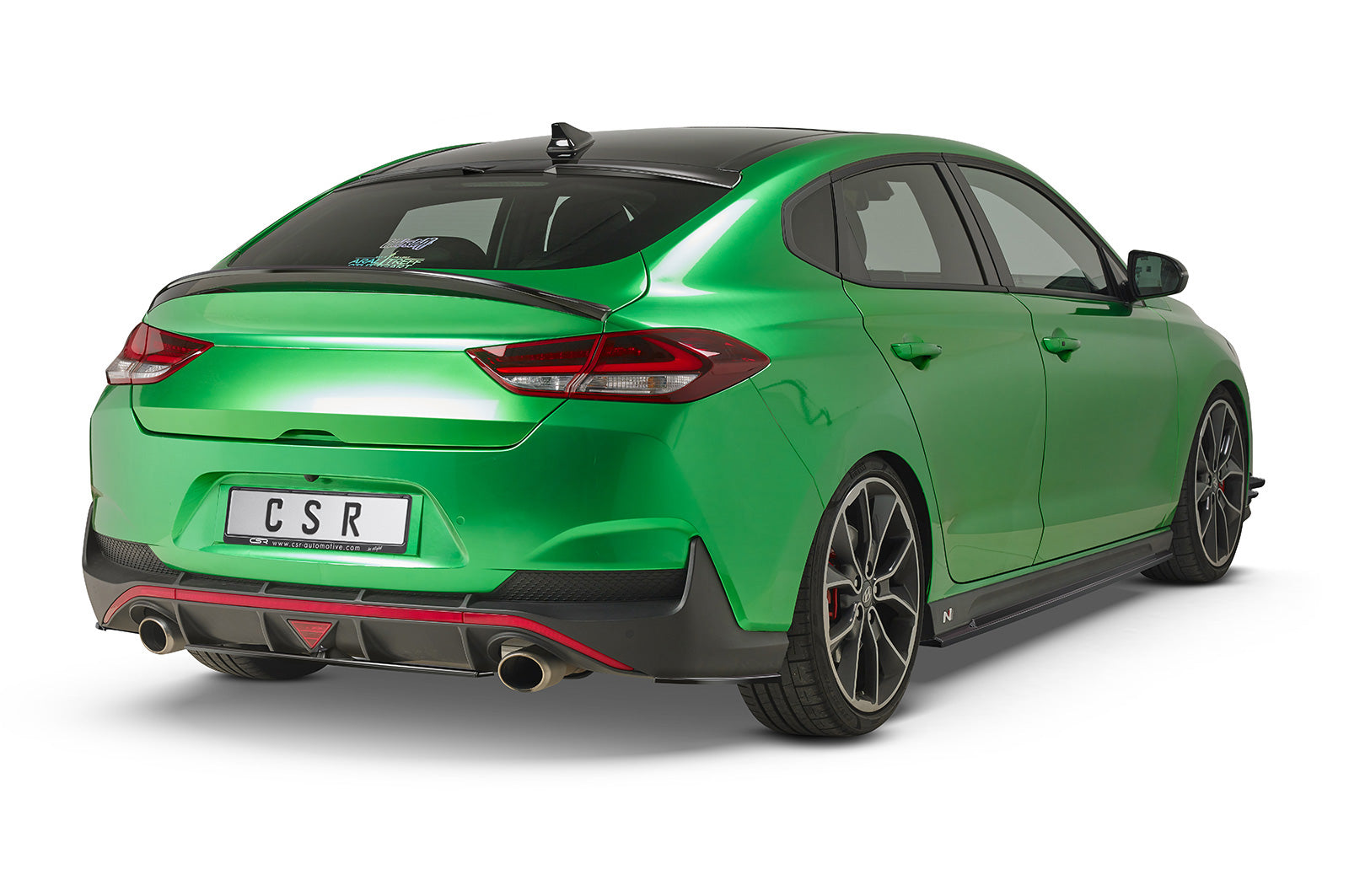 CSR Diffusor | Heckansatz mit ABE für Hyundai I30 N (PD) Fastback HA260-C Carbon Look Hochglanz (keine Lackierung erforderlich)