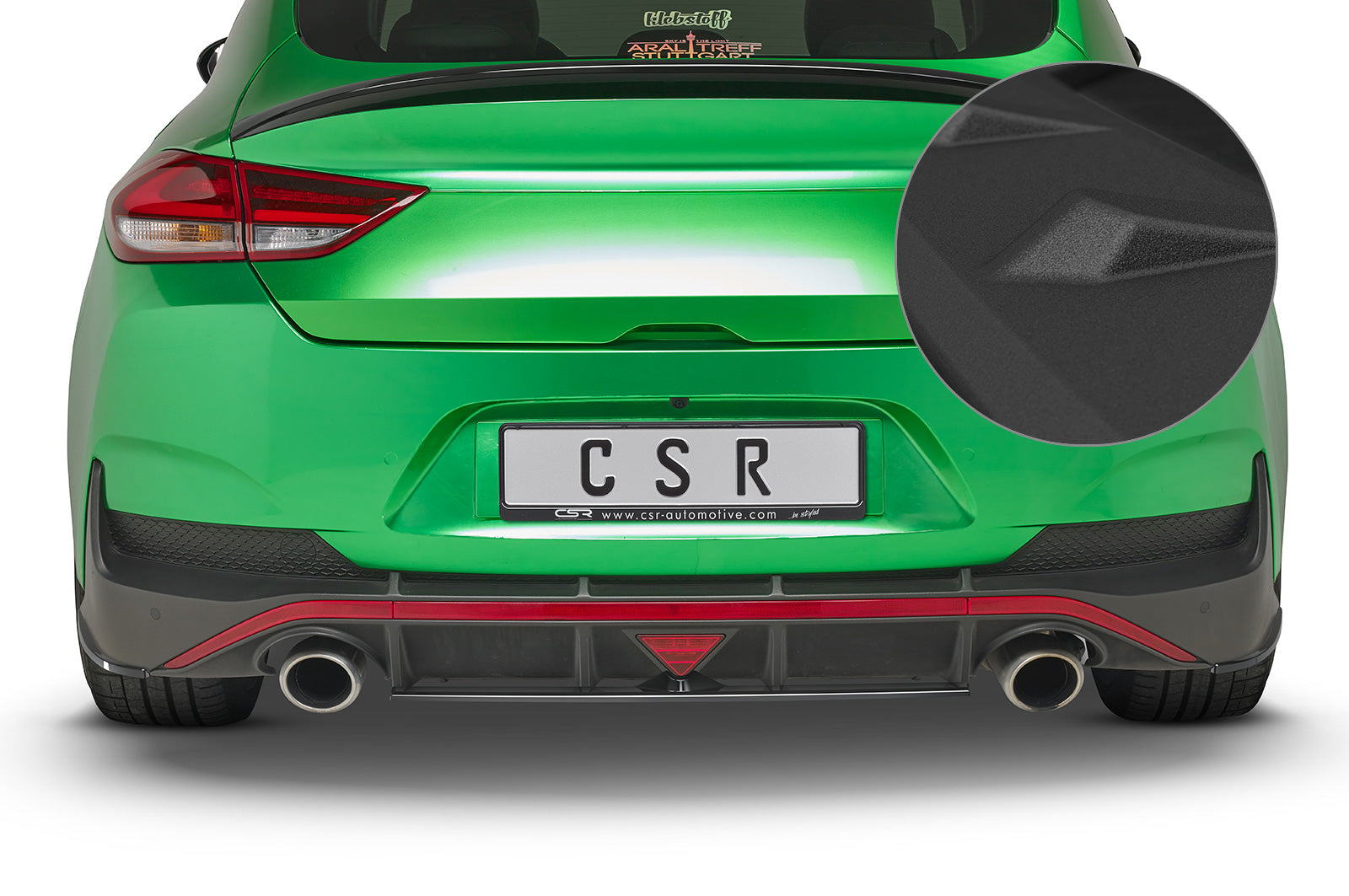CSR Diffusor | Heckansatz mit ABE für Hyundai I30 N (PD) Fastback HA261-S Strukturiert schwarz matt (keine Lackierung erforderlich)
