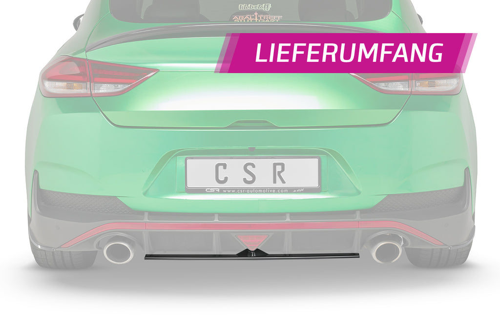 CSR Diffusor | Heckansatz mit ABE für Hyundai I30 N (PD) Fastback HA261-S Strukturiert schwarz matt (keine Lackierung erforderlich)