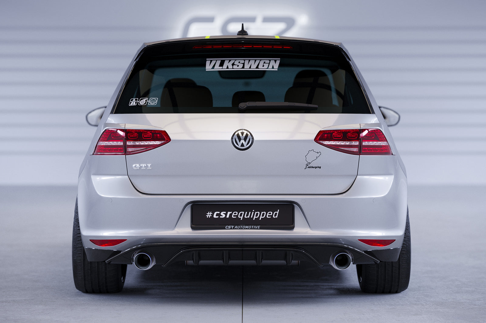 CSR Diffusor | Heckansatz mit ABE für VW Golf 7 GTI/ GTD/ GTE/ e-Golf HA263
