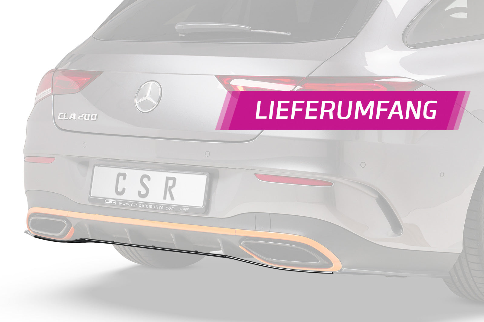 CSR Diffusor | Heckansatz mit ABE für Mercedes-Benz CLA X118 AMG-Line HA265