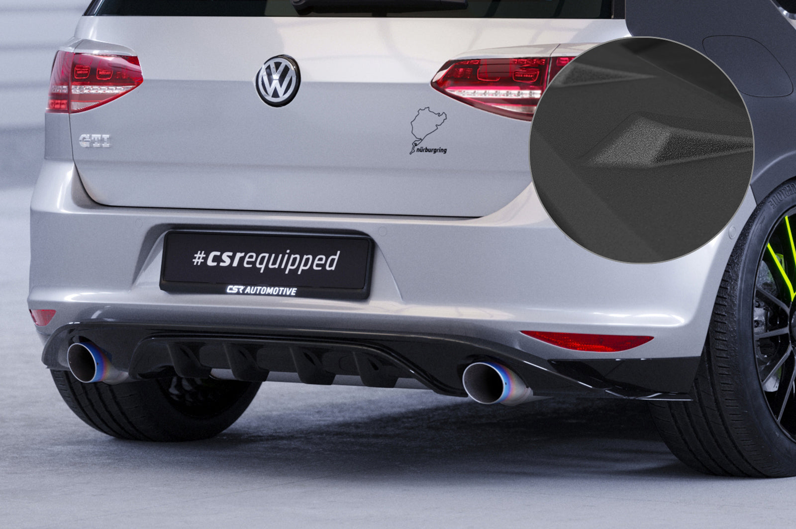 CSR Diffusor | Heckansatz mit ABE für VW Golf 7 Basis/GTI/GTD/GTE/e-Golf HA266