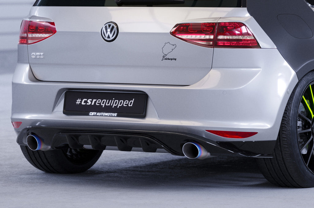 CSR Diffusor | Heckansatz mit ABE für VW Golf 7 Basis/GTI/GTD/GTE/e-Golf HA266