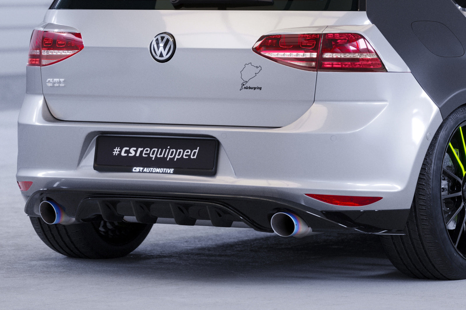 CSR Diffusor | Heckansatz mit ABE für VW Golf 7 Basis/GTI/GTD/GTE/e-Golf HA266