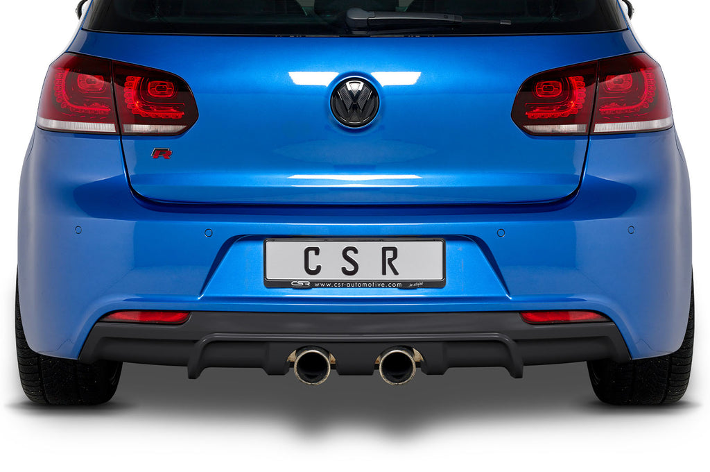 CSR Diffusor | Heckansatz mit ABE für VW Golf 6 R HA268-C Carbon Look Hochglanz (keine Lackierung erforderlich)