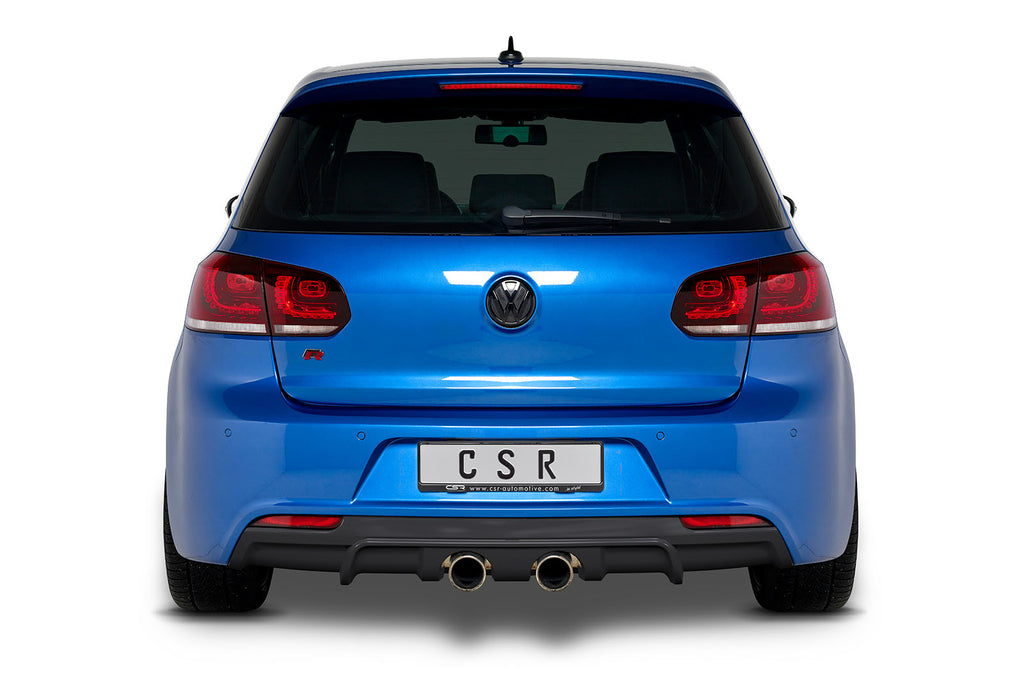 CSR Diffusor | Heckansatz mit ABE für VW Golf 6 R HA268-C Carbon Look Hochglanz (keine Lackierung erforderlich)