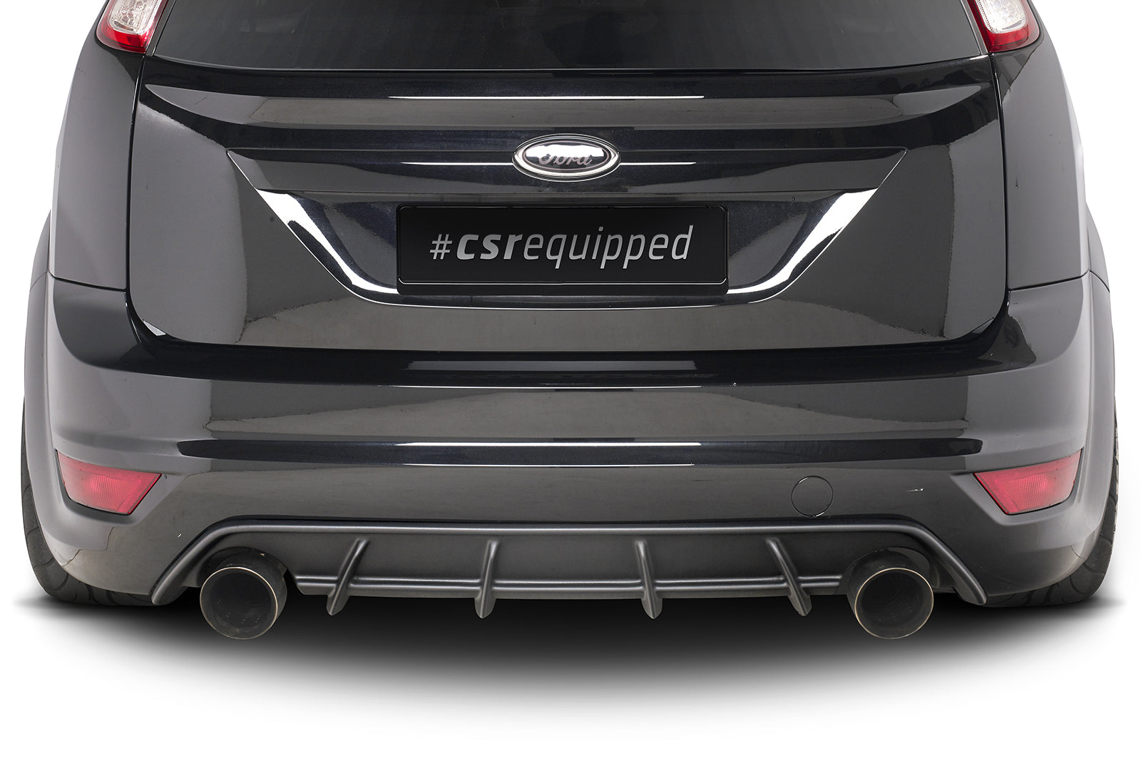 CSR Diffusor | Heckansatz mit ABE für Ford Focus ST MK2 HA271-S Strukturiert schwarz matt (keine Lackierung erforderlich)