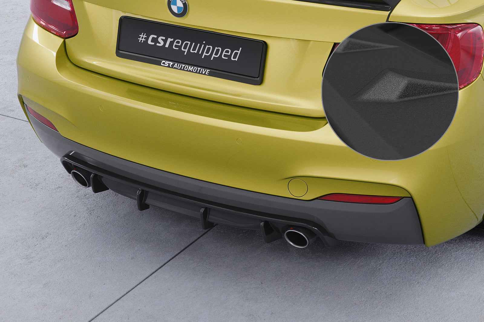 CSR Diffusor | Heckansatz mit ABE für BMW 2er (F22 / F23) Coupe und Cabrio HA273