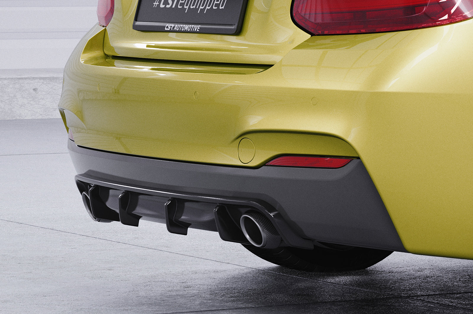 CSR Diffusor | Heckansatz mit ABE für BMW 2er (F22 / F23) Coupe und Cabrio HA273-C Carbon Look Hochglanz (keine Lackierung erforderlich)