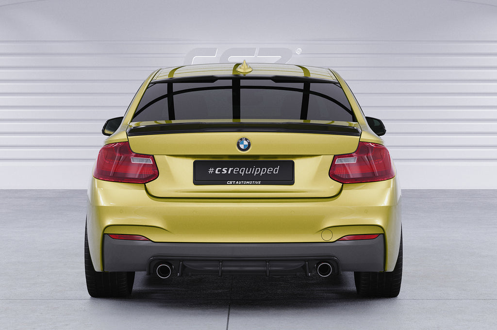 CSR Diffusor | Heckansatz mit ABE für BMW 2er (F22 / F23) Coupe und Cabrio HA273-C Carbon Look Hochglanz (keine Lackierung erforderlich)