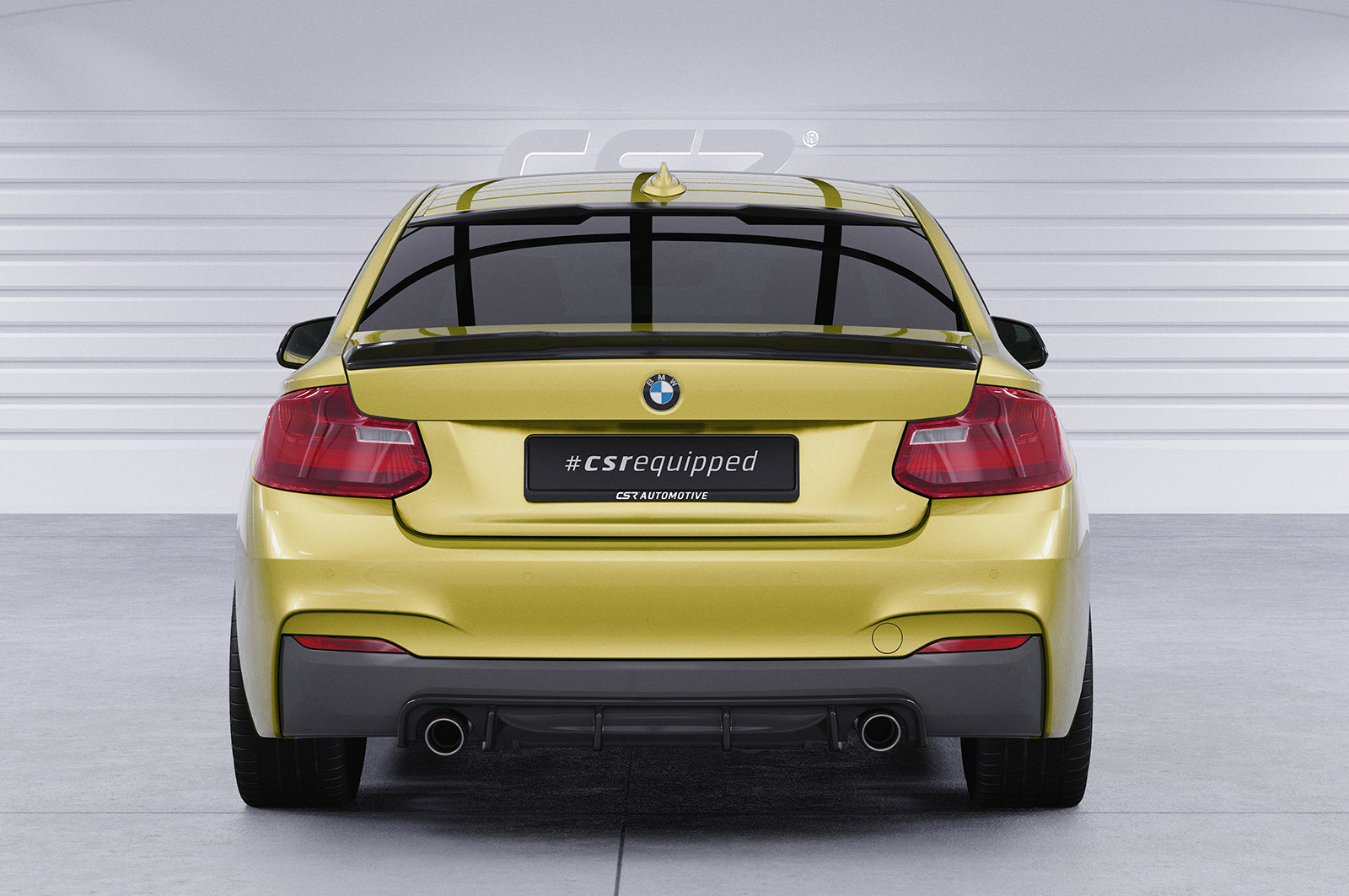 CSR Diffusor | Heckansatz mit ABE für BMW 2er (F22 / F23) Coupe und Cabrio HA273-C Carbon Look Hochglanz (keine Lackierung erforderlich)