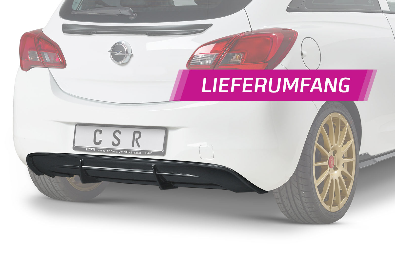 CSR Diffusor | Heckansatz mit ABE für Opel Corsa E HA274