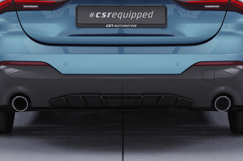 CSR Diffusor | Heckansatz mit ABE für BMW 4er (G22/G23) M-Paket und M440 HA276-G Glossy schwarz Hochglanz (keine Lackierung erforderlich)