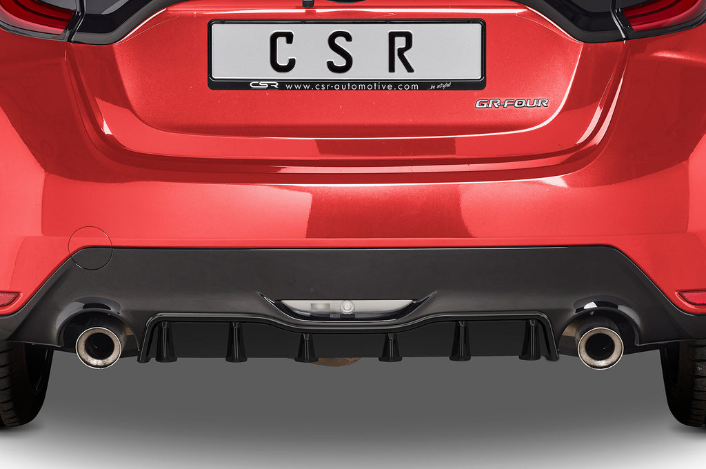 CSR Diffusor | Heckansatz mit ABE für Toyota GR Yaris (XP21) HA277-S Strukturiert schwarz matt (keine Lackierung erforderlich)