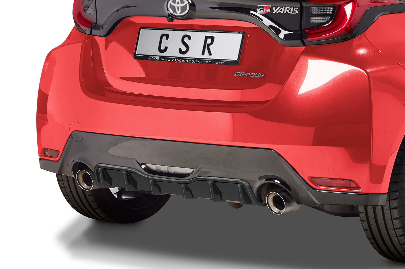 CSR Diffusor | Heckansatz mit ABE für Toyota GR Yaris (XP21) HA277-L Unlackiert roh (Lackierung erforderlich)