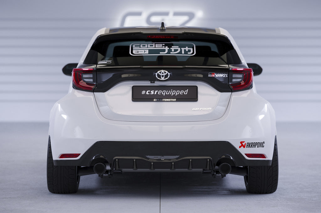 CSR Diffusor | Heckansatz mit ABE für Toyota GR Yaris (XP21) HA277-S Strukturiert schwarz matt (keine Lackierung erforderlich)