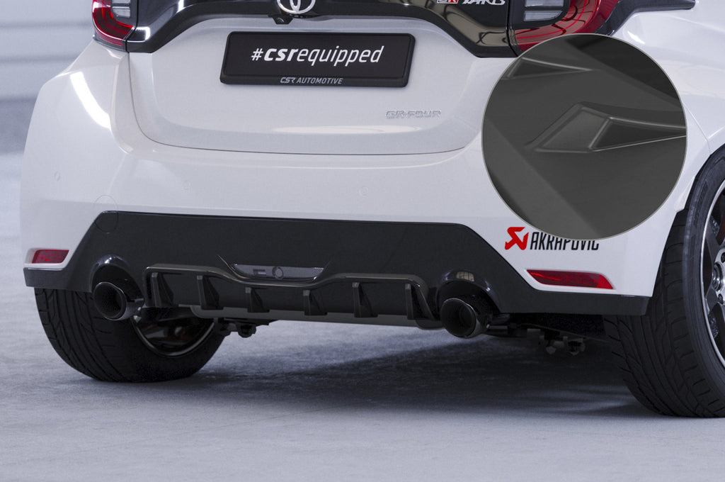 CSR Diffusor | Heckansatz mit ABE für Toyota GR Yaris (XP21) HA277-L Unlackiert roh (Lackierung erforderlich)