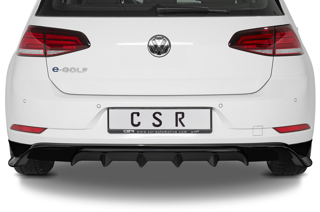 CSR Diffusor | Heckansatz mit ABE für VW Golf 7 / e-Golf HA279-C Carbon Look Hochglanz (keine Lackierung erforderlich)