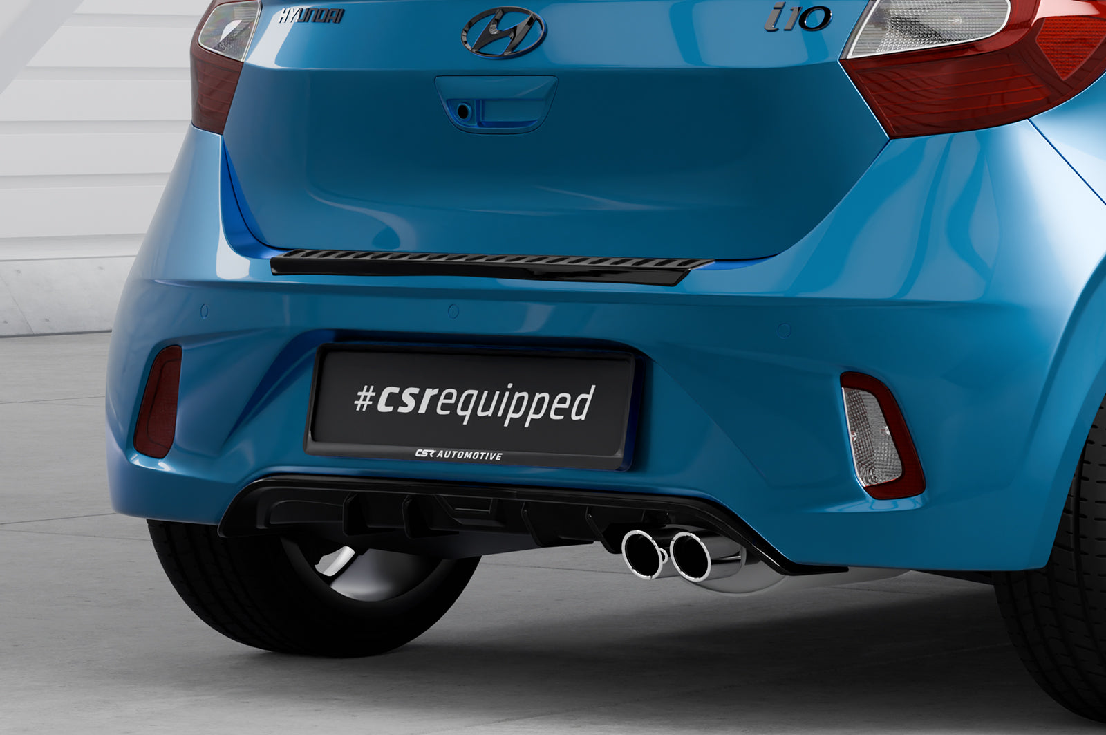 CSR Diffusor | Heckansatz mit ABE für Hyundai I10 3. Generation HA280-S Strukturiert schwarz matt (keine Lackierung erforderlich)