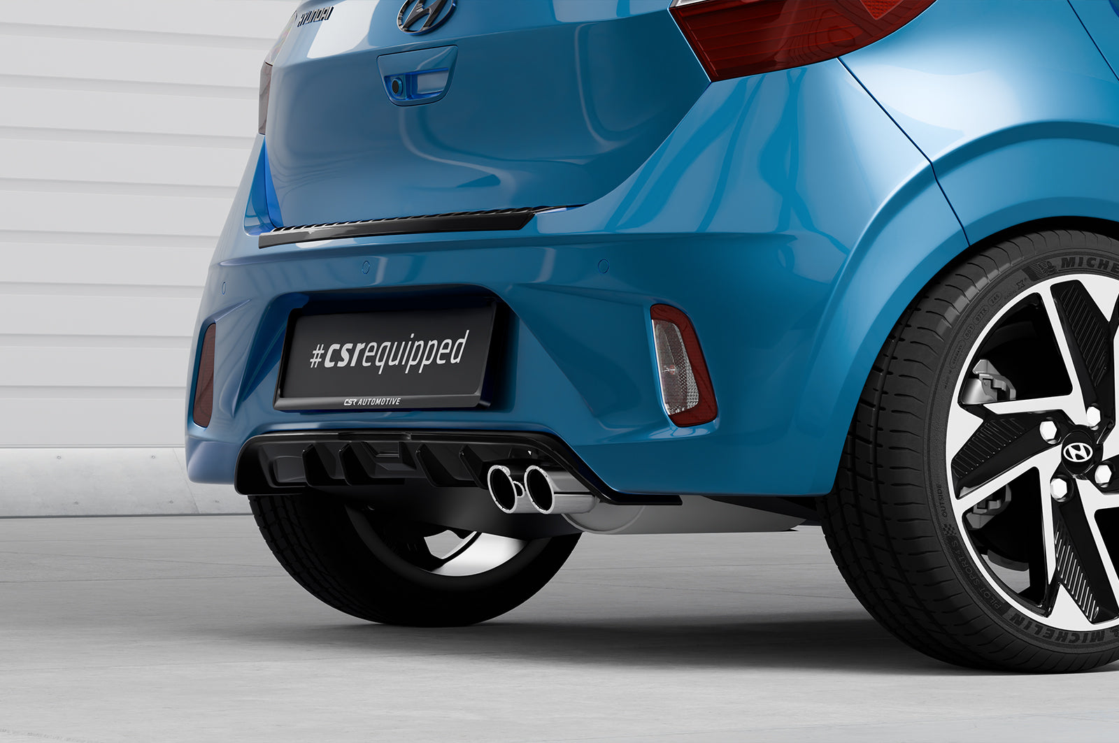 CSR Diffusor | Heckansatz mit ABE für Hyundai I10 3. Generation HA280-L Unlackiert roh (Lackierung erforderlich)