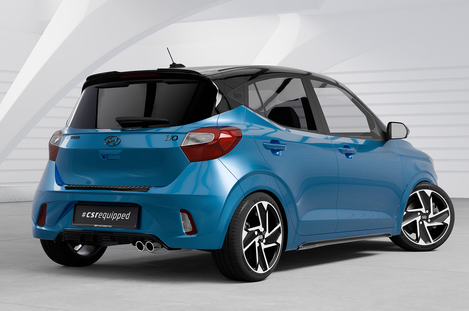 CSR Diffusor | Heckansatz mit ABE für Hyundai I10 3. Generation HA280-L Unlackiert roh (Lackierung erforderlich)