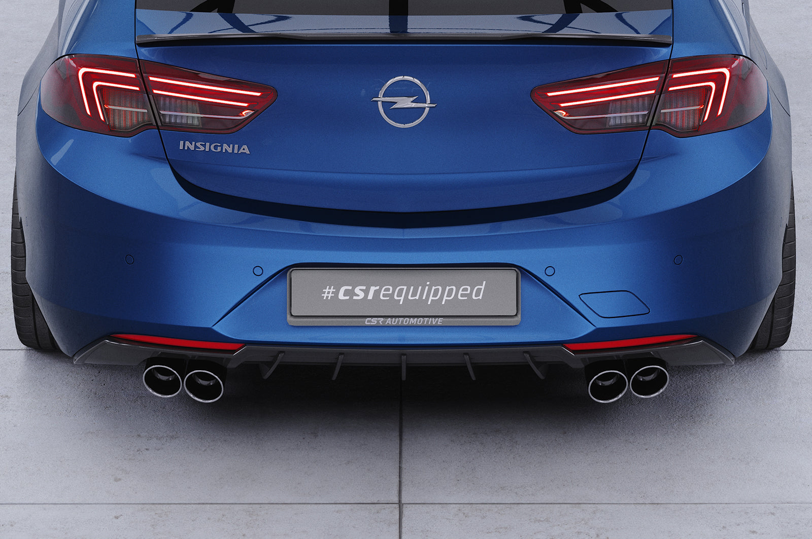 CSR Diffusor | Heckansatz mit ABE für Opel Insignia B Grandsport HA282-G Glossy schwarz Hochglanz (keine Lackierung erforderlich)