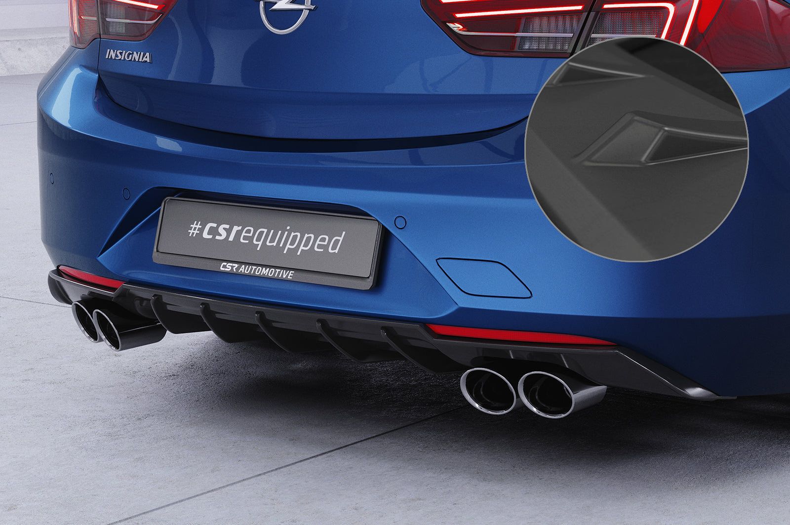 CSR Diffusor | Heckansatz mit ABE für Opel Insignia B Grandsport HA282-L Unlackiert roh (Lackierung erforderlich)